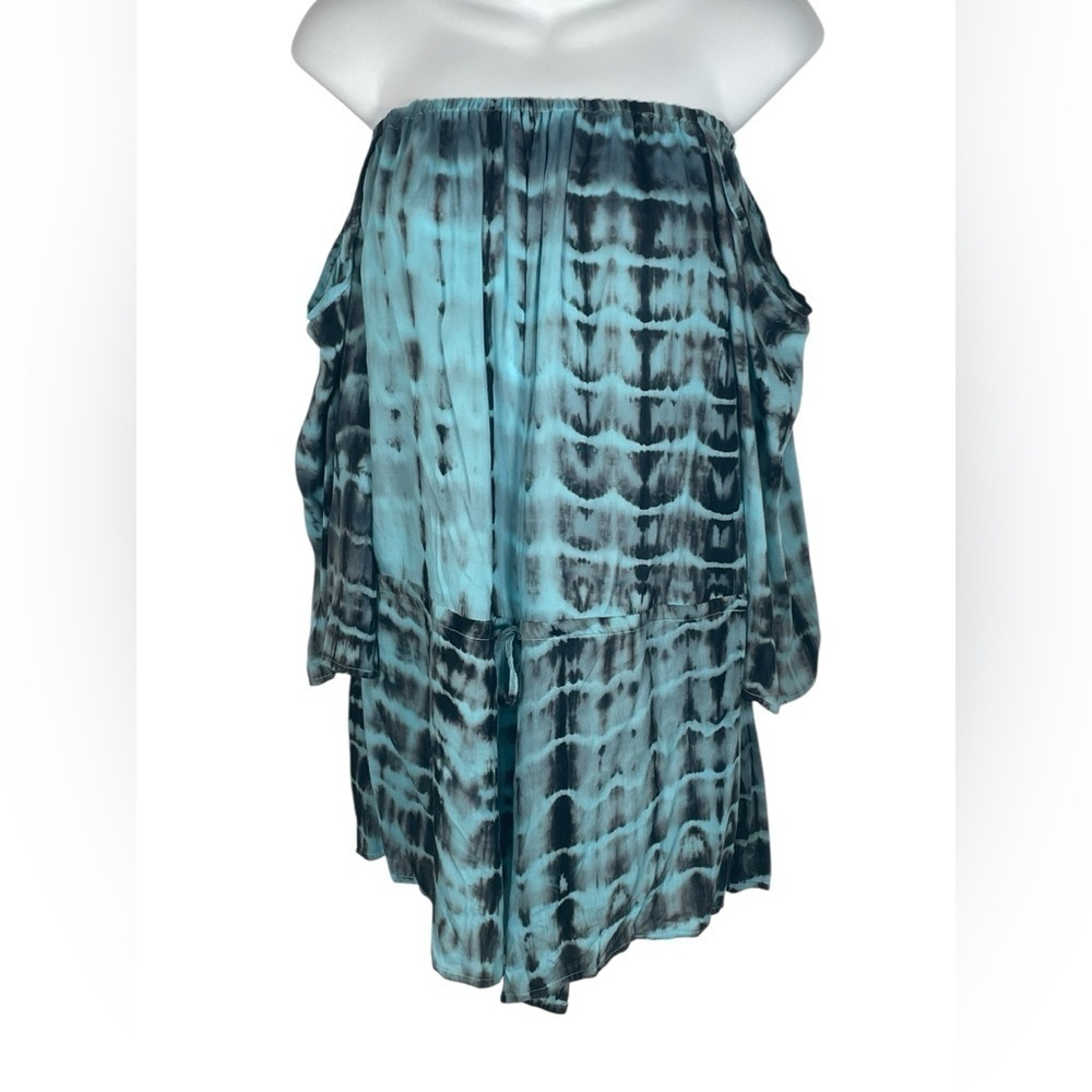 Carmin Chic Off-Shoulder Tie-Dye Romper NWT Medium‎